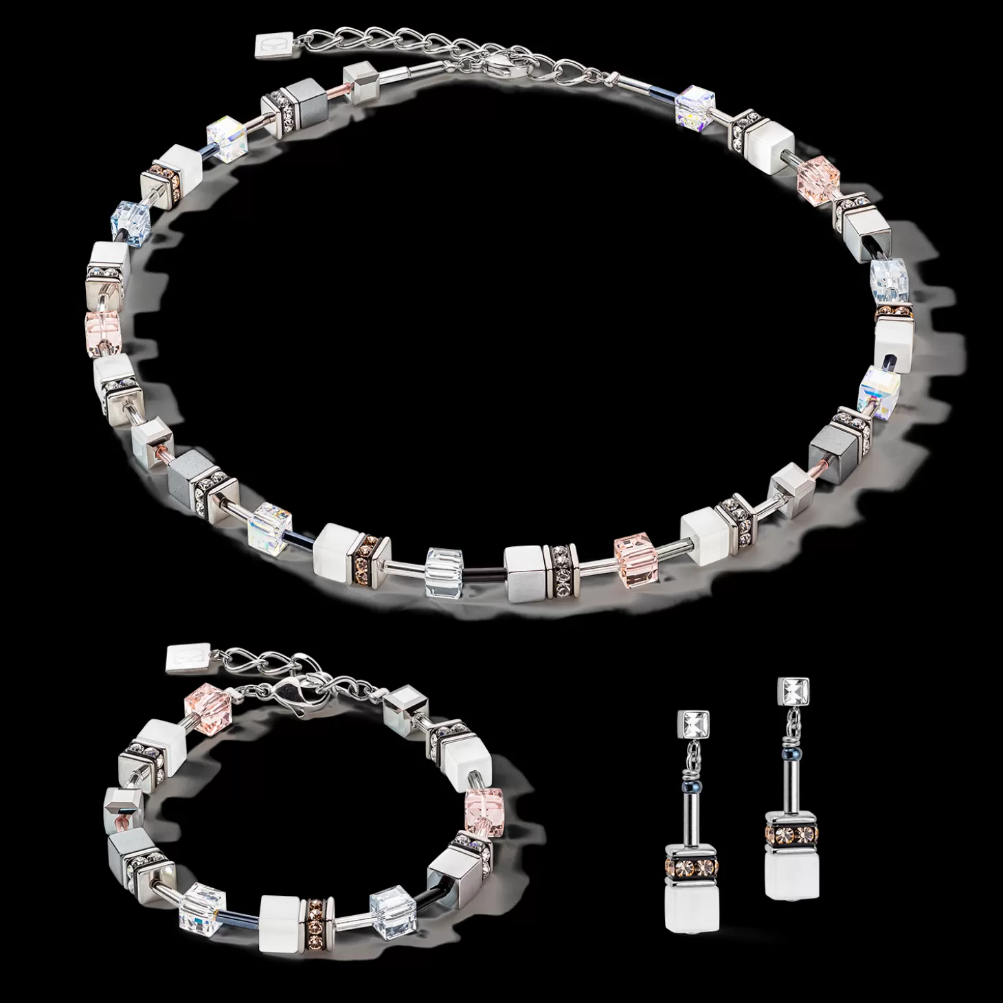 COEUR DE LION Geocube® Iconic Monochrome Necklace Peach