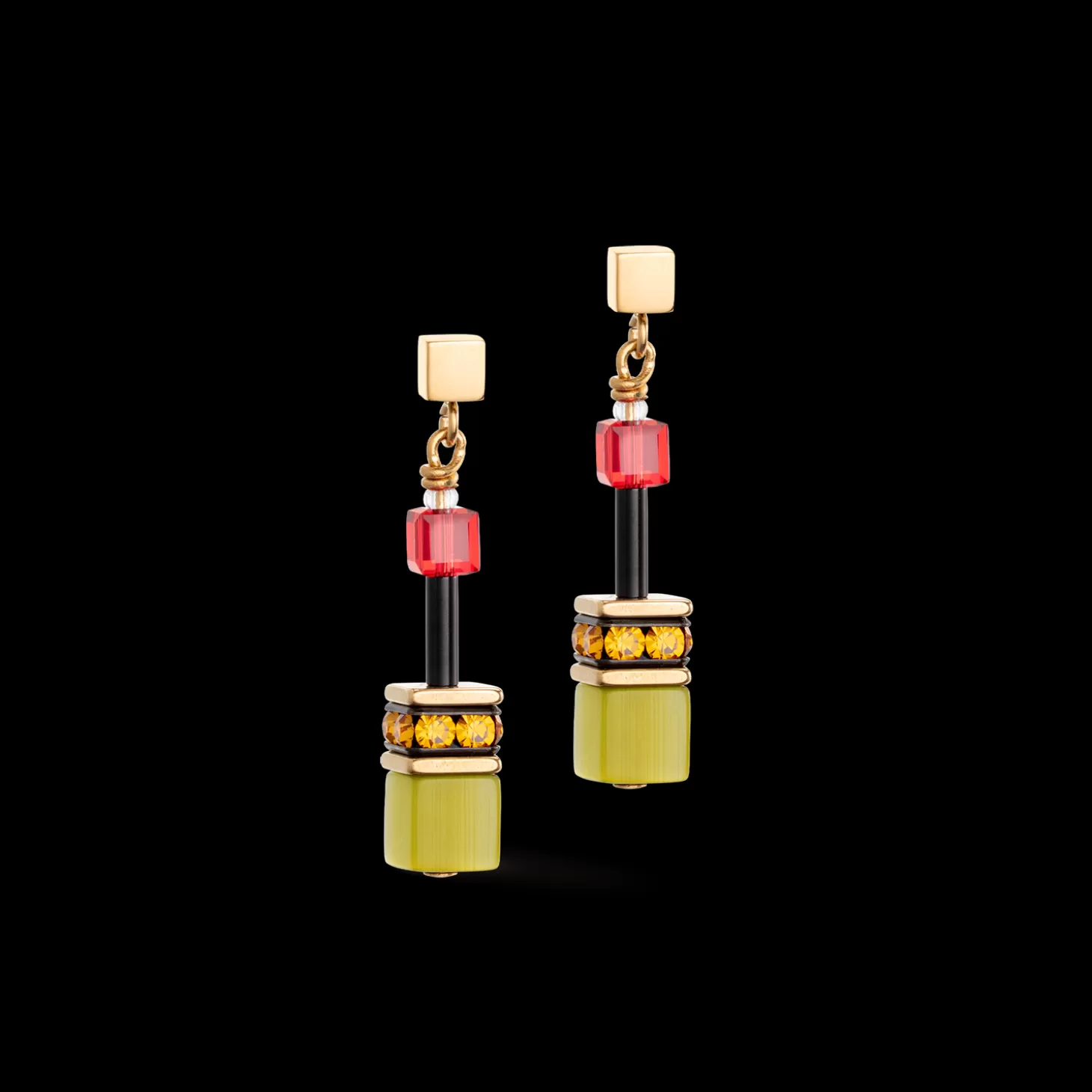 COEUR DE LION Geocube® Iconic Multicolour Indian Summer Earrings