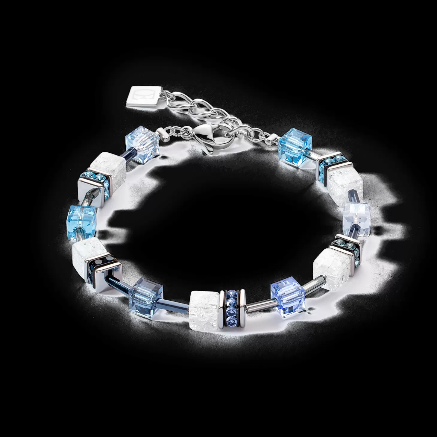 COEUR DE LION Geocube® Iconic Nature Bracelet Blue White