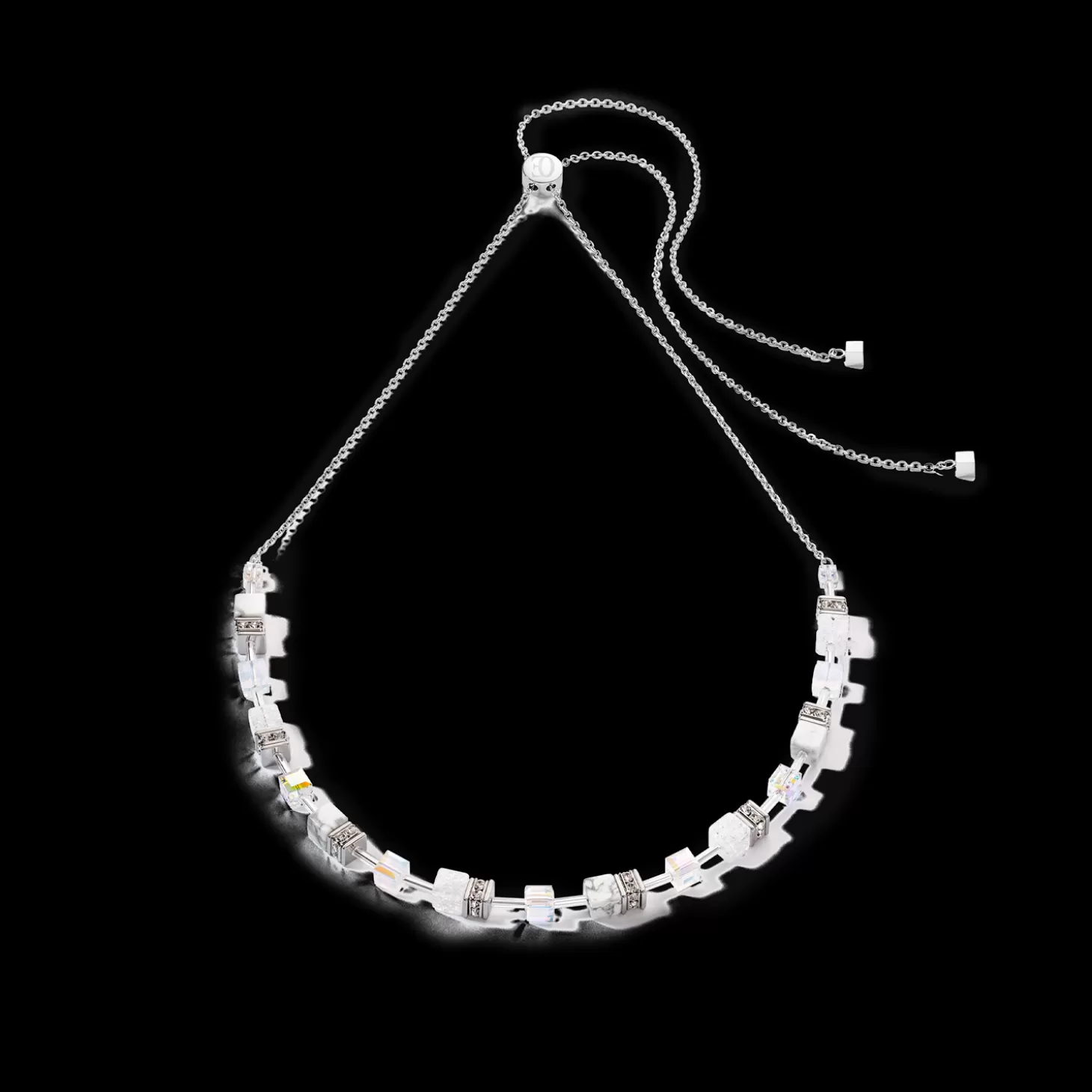 COEUR DE LION Geocube® Iconic Nature Chain Necklace White