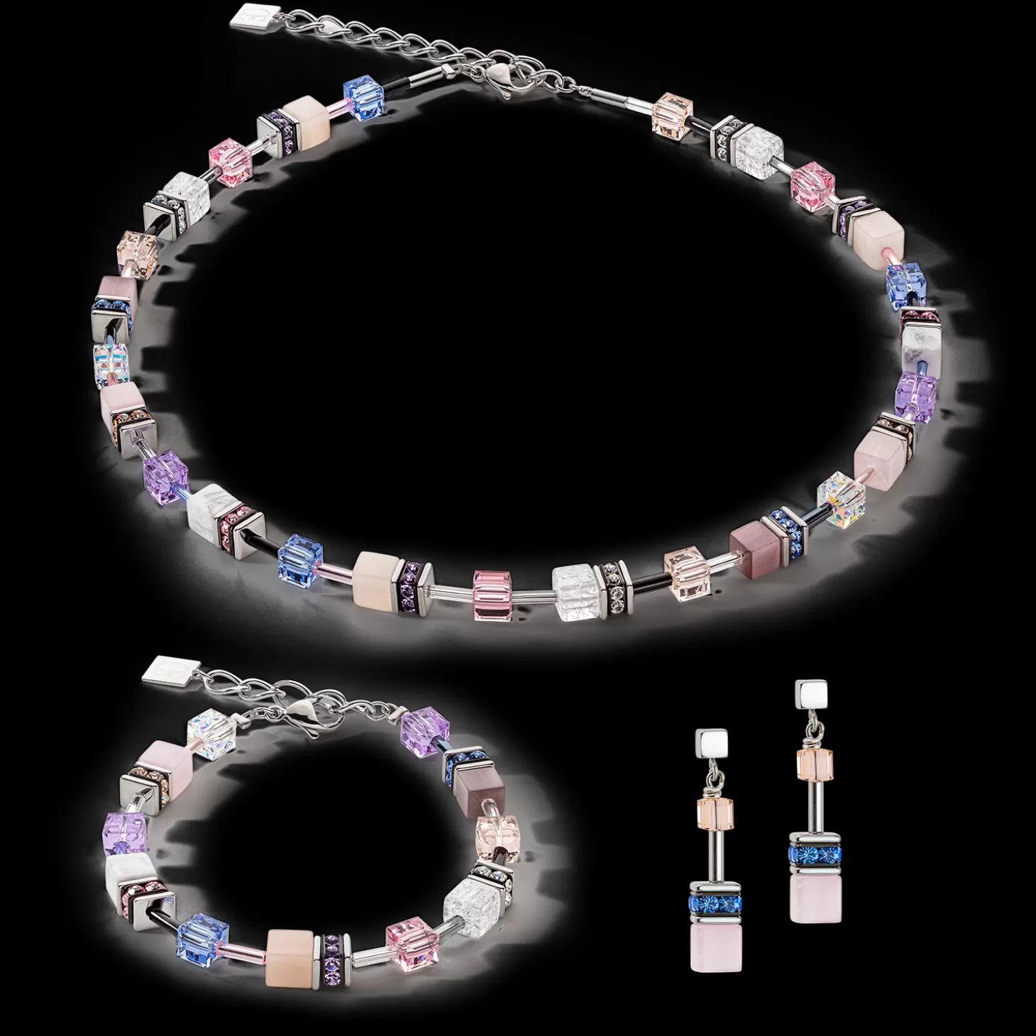 COEUR DE LION Geocube® Iconic Precious Bracelet Lilac-Blue