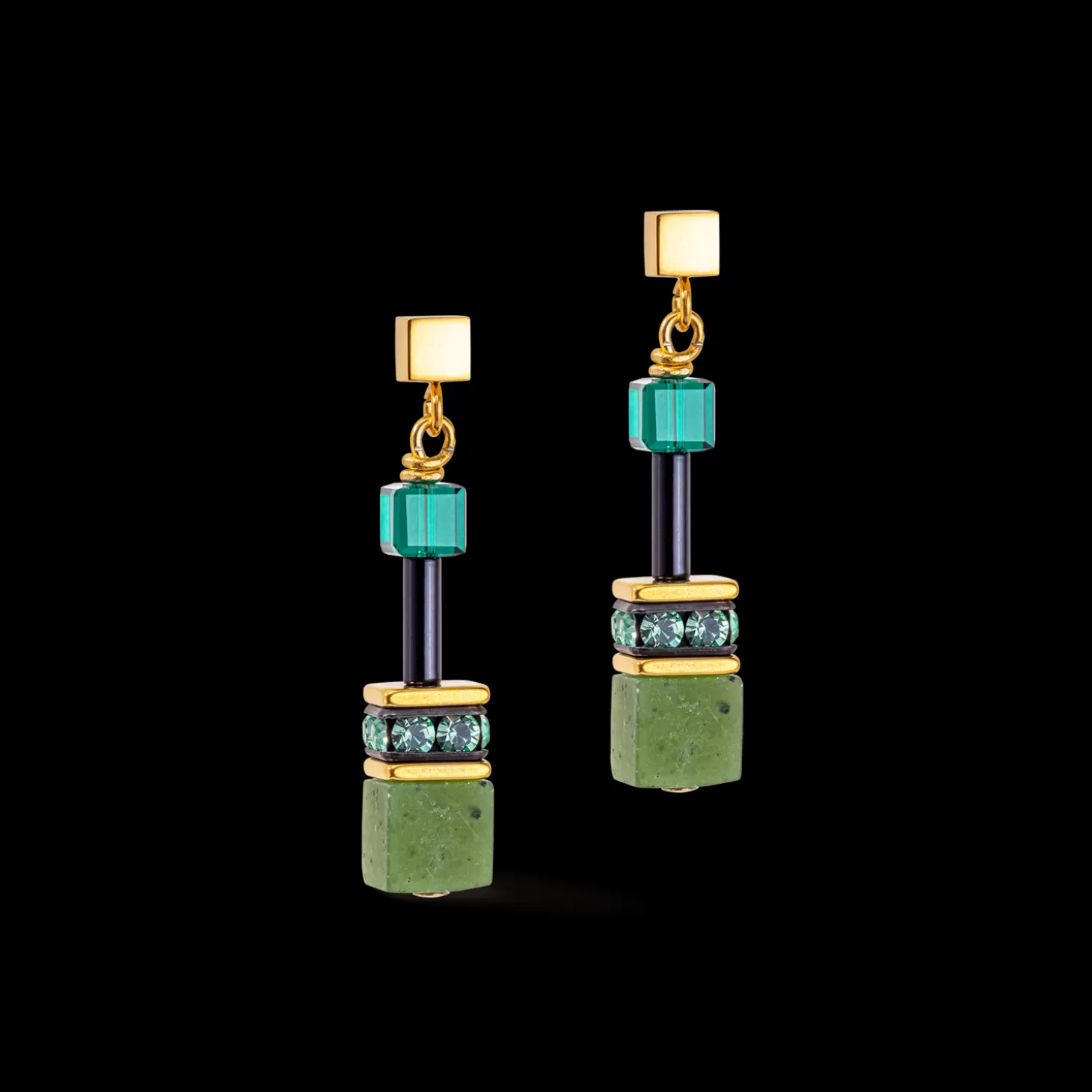 COEUR DE LION Geocube® Iconic Precious Earrings Green