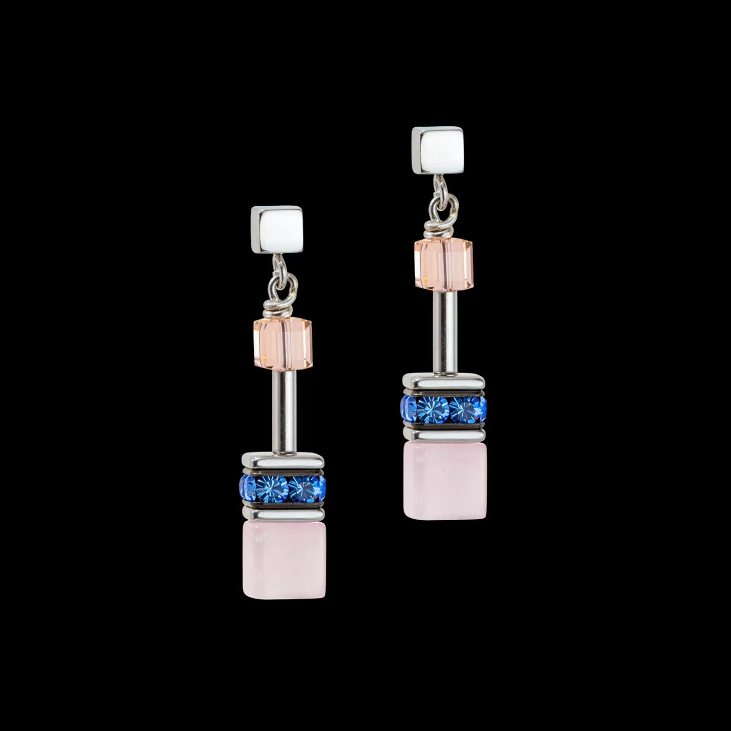 COEUR DE LION Geocube® Iconic Precious Earrings Lilac-Blue