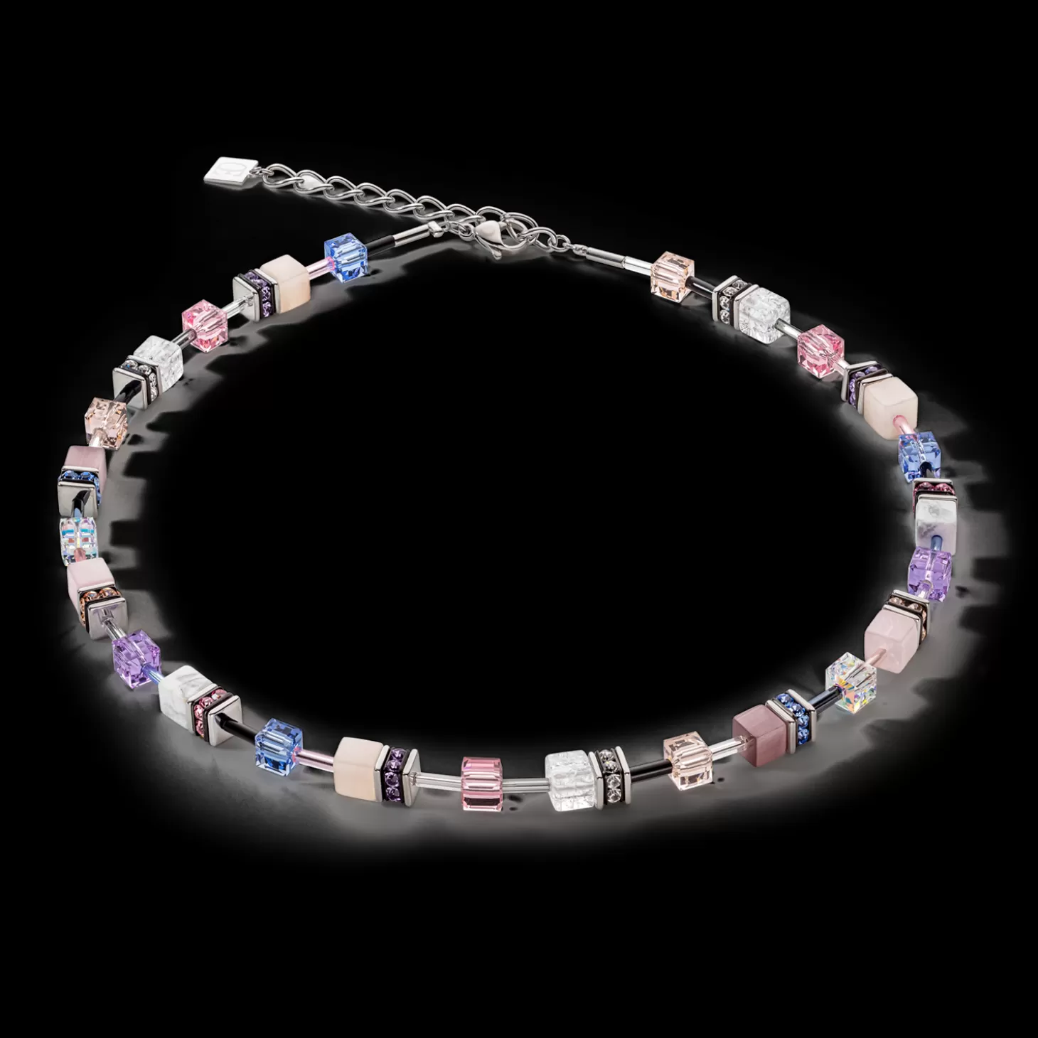 COEUR DE LION Geocube® Iconic Precious Necklace Lilac-Blue