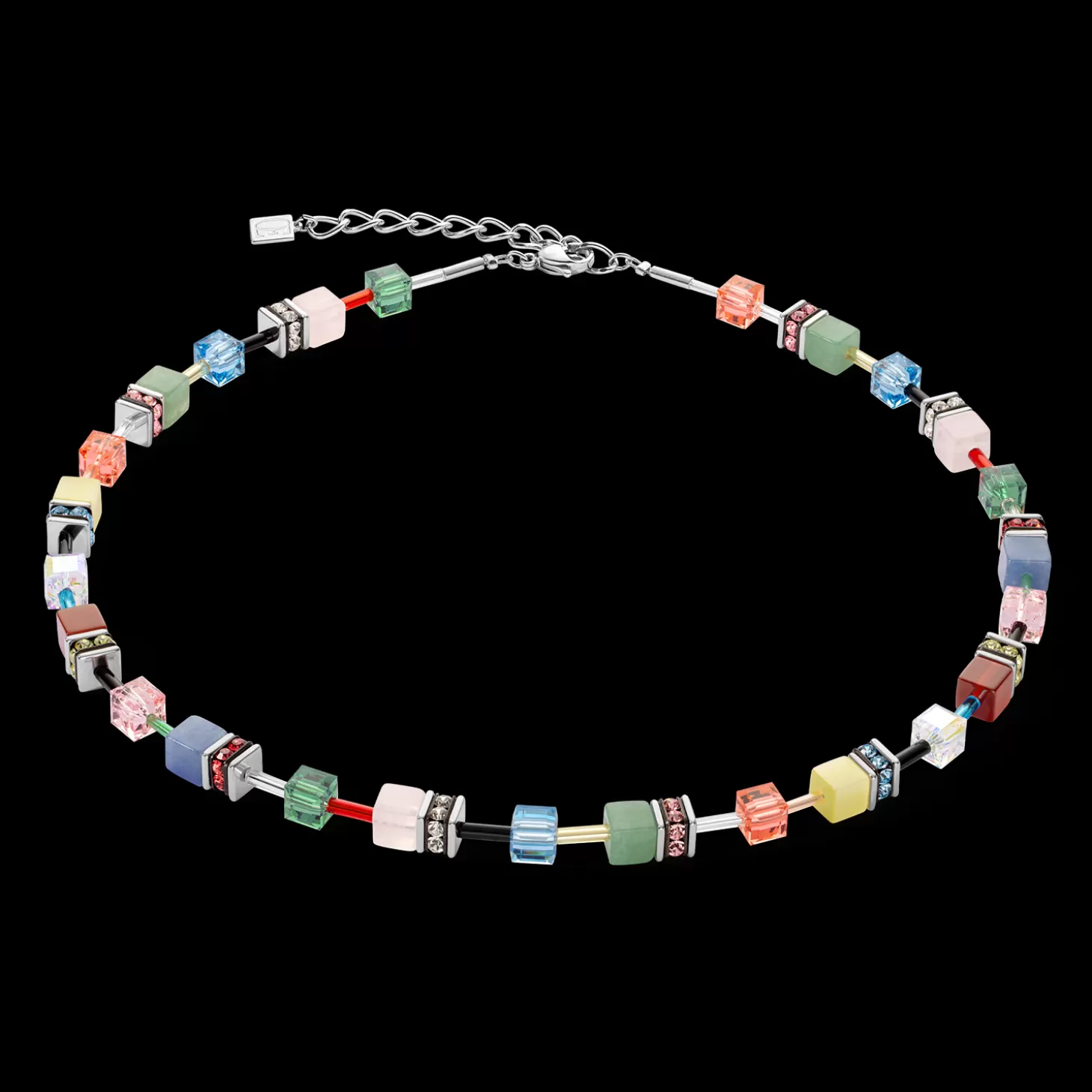 COEUR DE LION Geocube® Iconic Precious Necklace Multicolour Delight