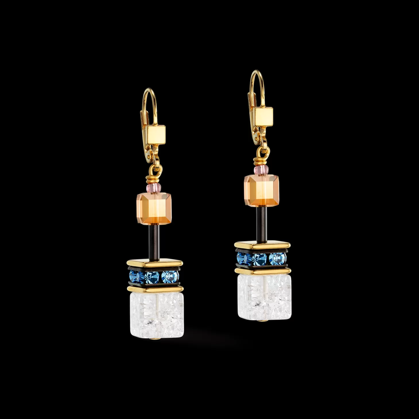 COEUR DE LION Geocube® Iconic Statement Precious Earrings Multicolour