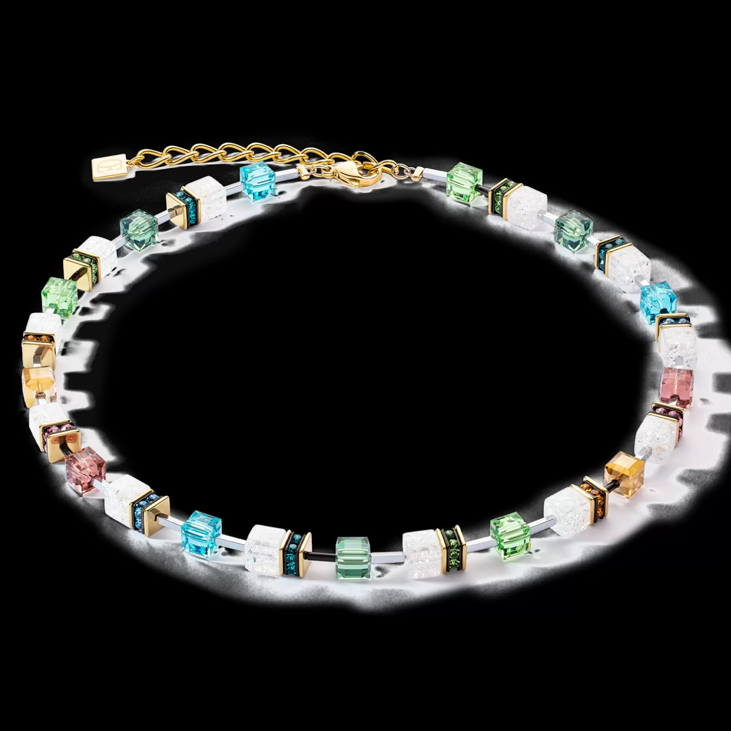 COEUR DE LION Geocube® Iconic Statement Precious Necklace Multicolour