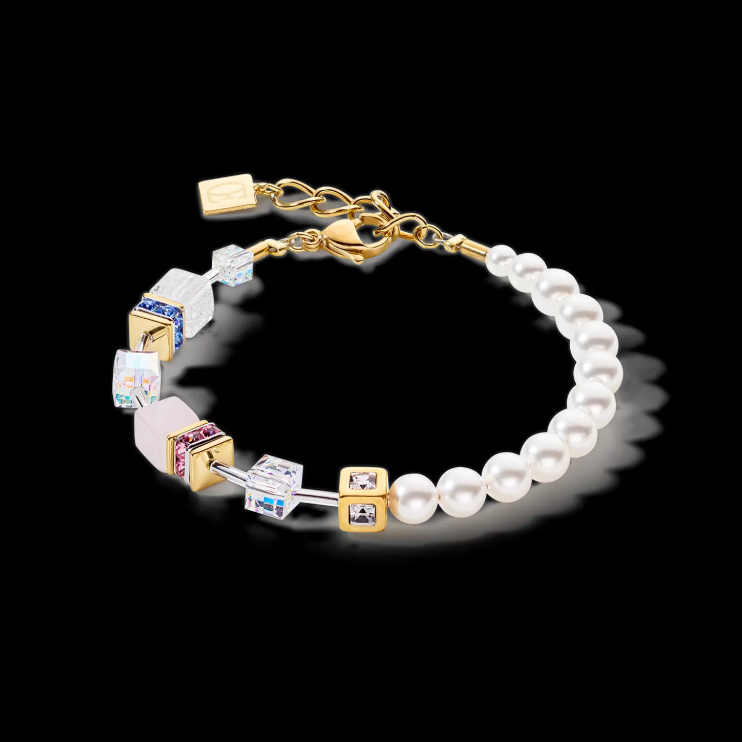 COEUR DE LION Geocube® Precious Fusion Pearls Bracelet Multicolour Pastel