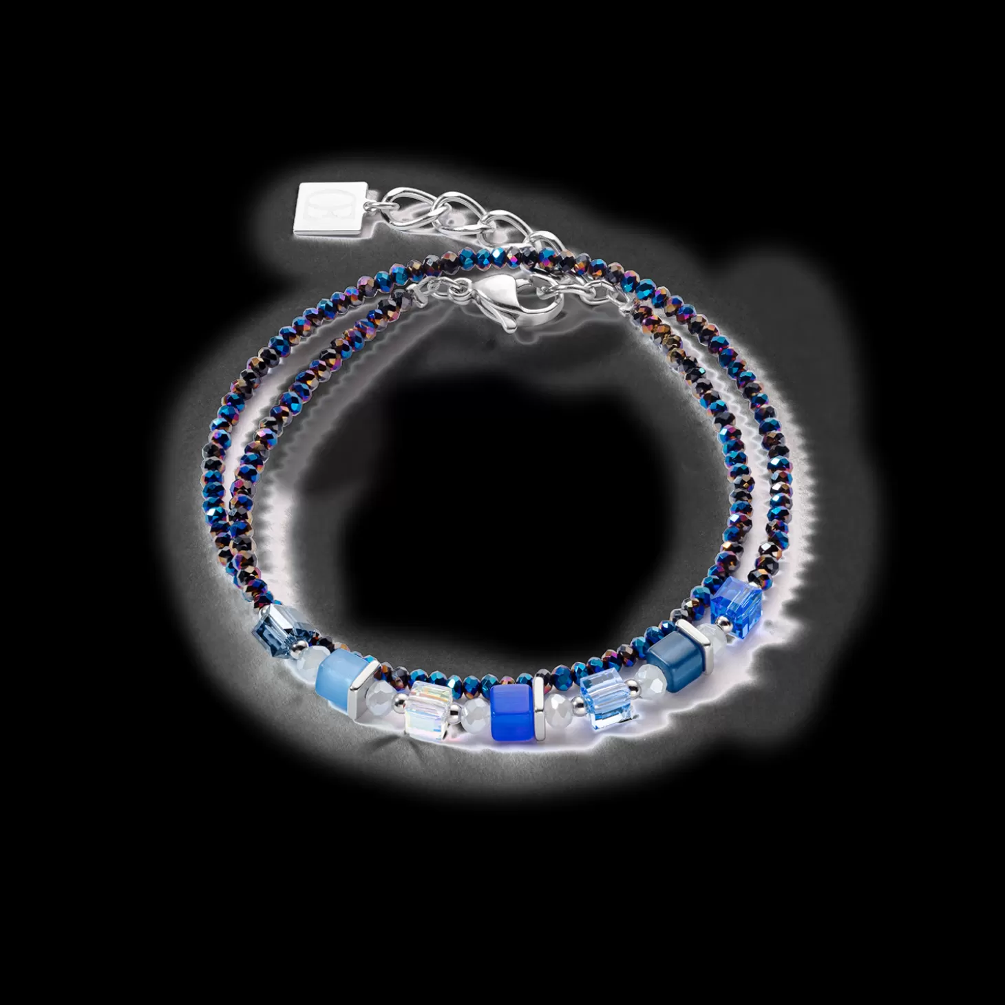 COEUR DE LION Joyful Colours Wrap Bracelet Silver Blue