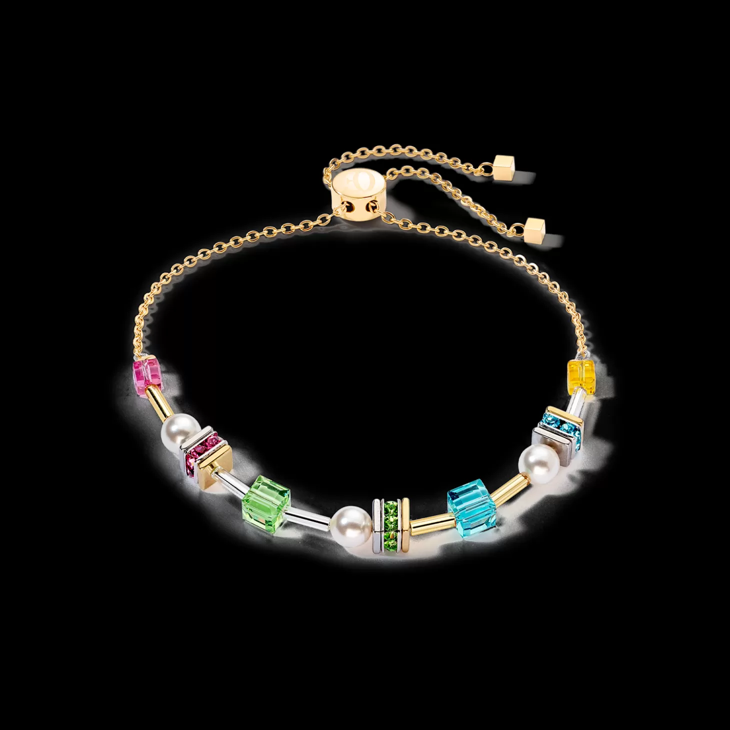 COEUR DE LION Joyful Cubes & Pearls Bracelet Multicolour