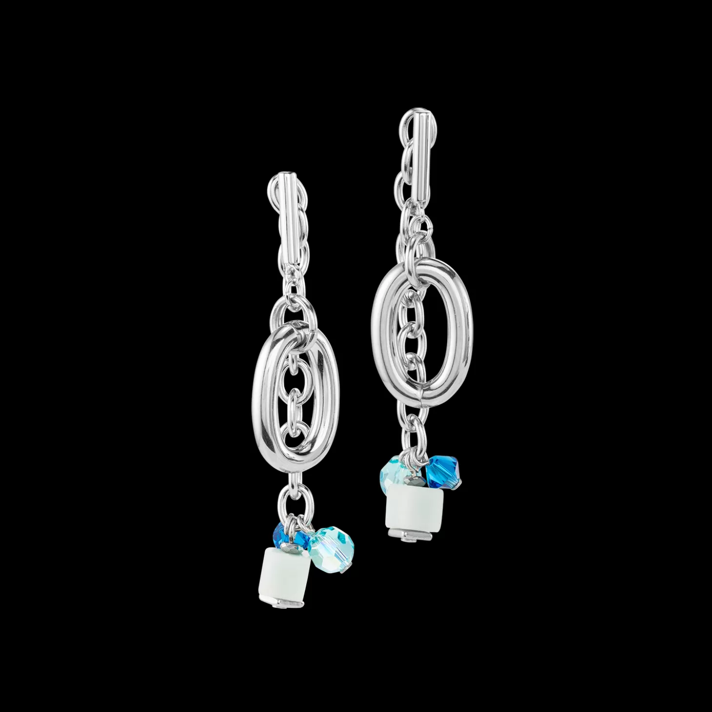 COEUR DE LION Neptune's Treasure Earrings Silver Blue