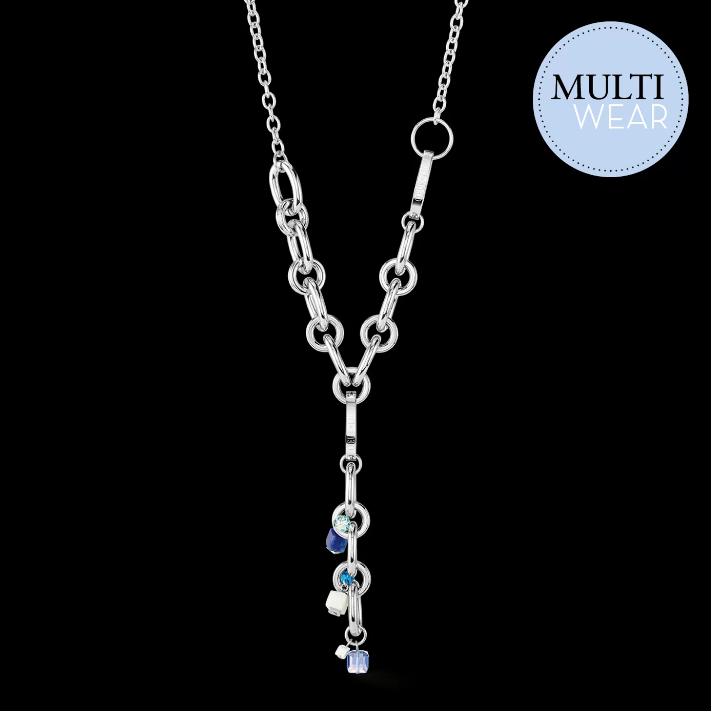 COEUR DE LION Neptune's Treasure Necklace Silver Blue