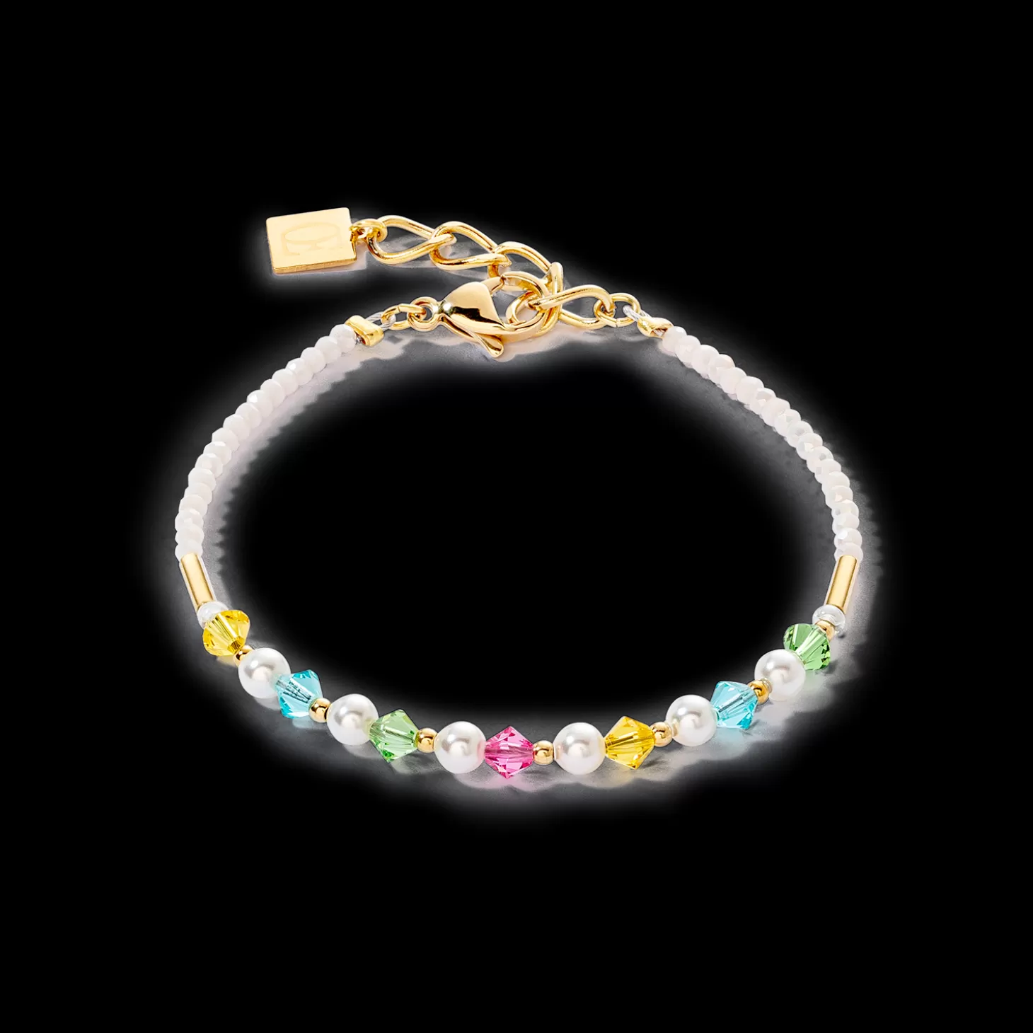 COEUR DE LION Princess Pearls Bracelet Gold Multicolour