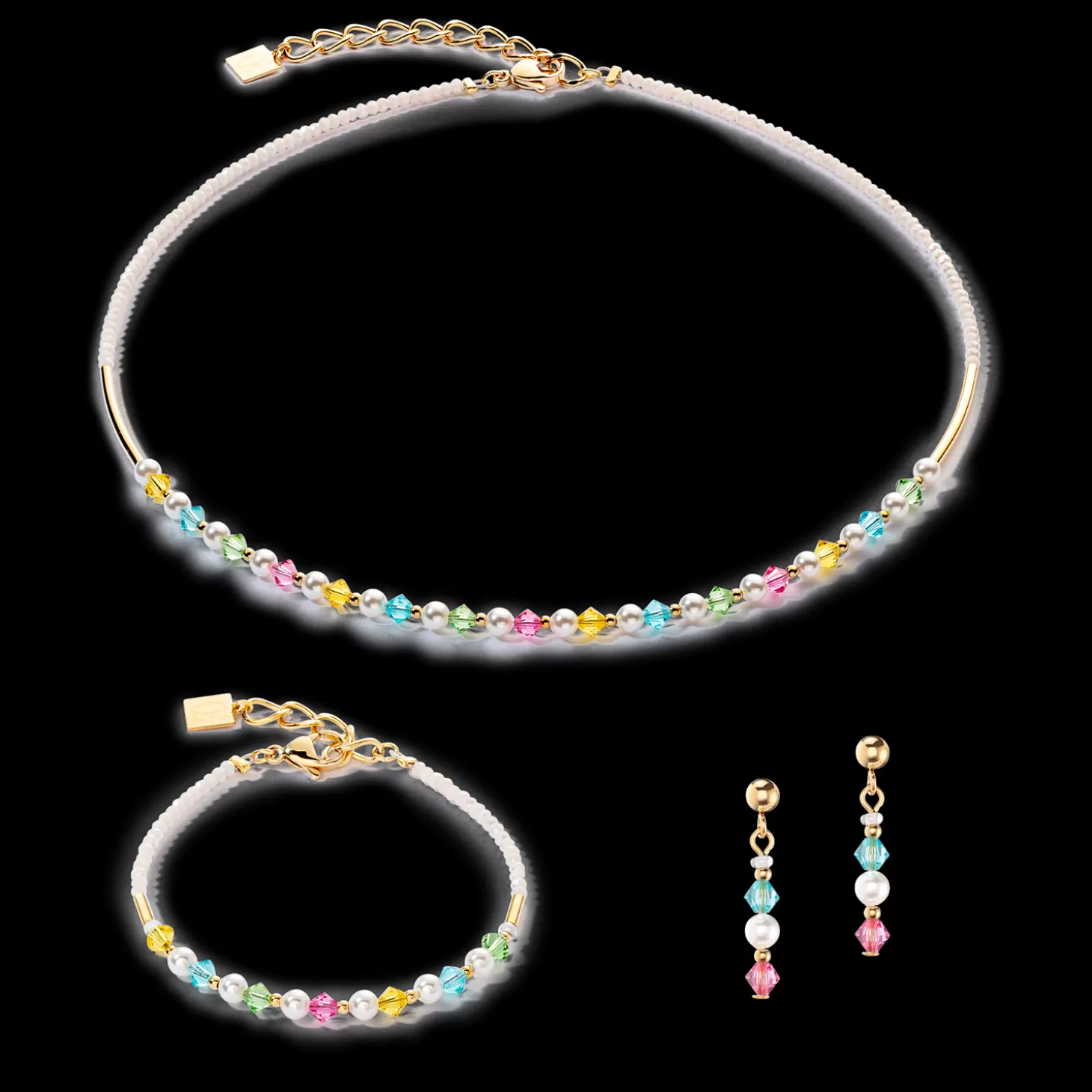 COEUR DE LION Princess Pearls Bracelet Gold Multicolour