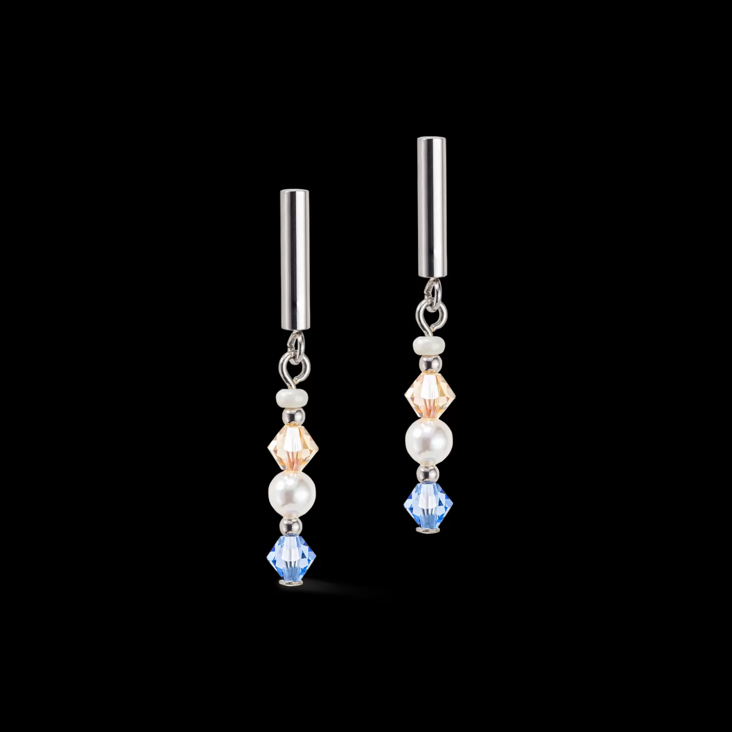 COEUR DE LION Princess Pearls Earrings Silver Light Blue