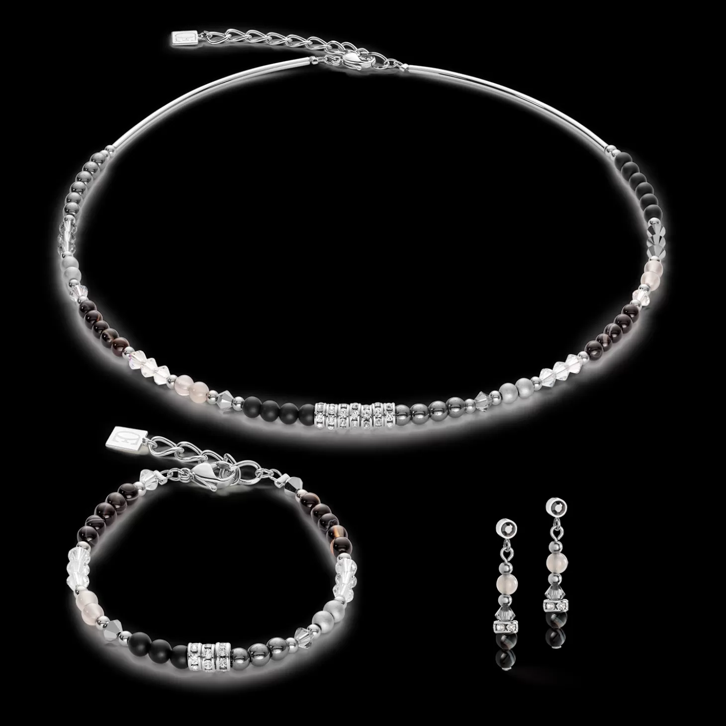 COEUR DE LION Princess Precious Necklace Black-Grey