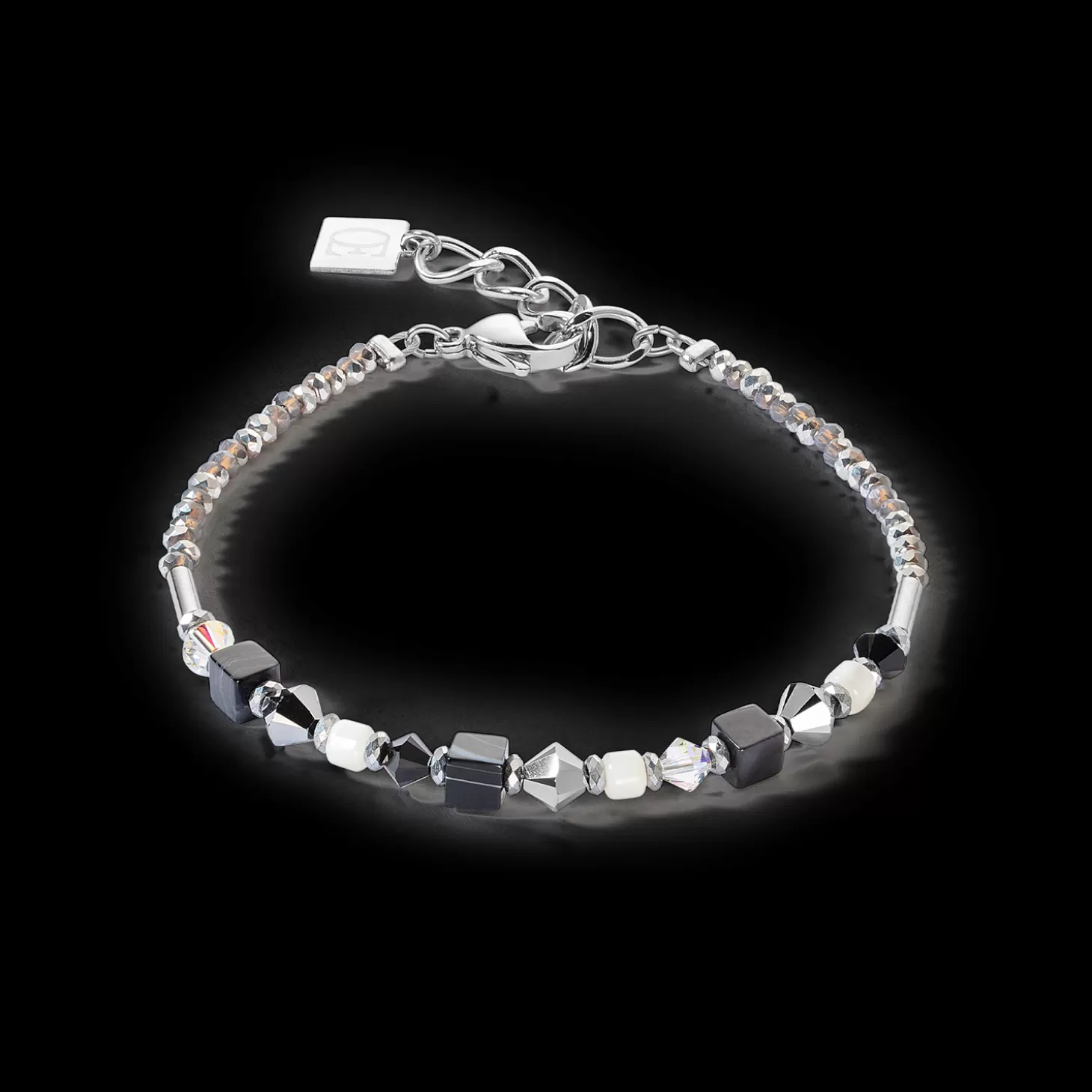 COEUR DE LION Princess Shape Mix Bracelet Black-White