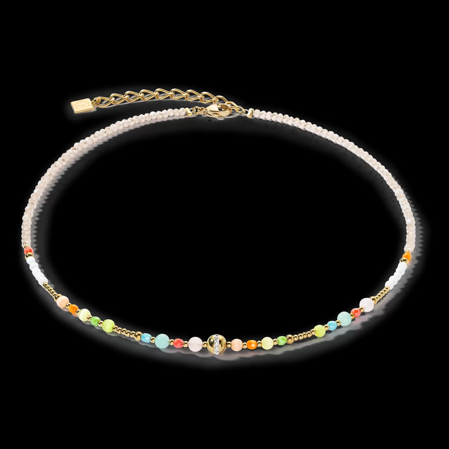 COEUR DE LION Princess Spheres Necklace Multicolour Pastel