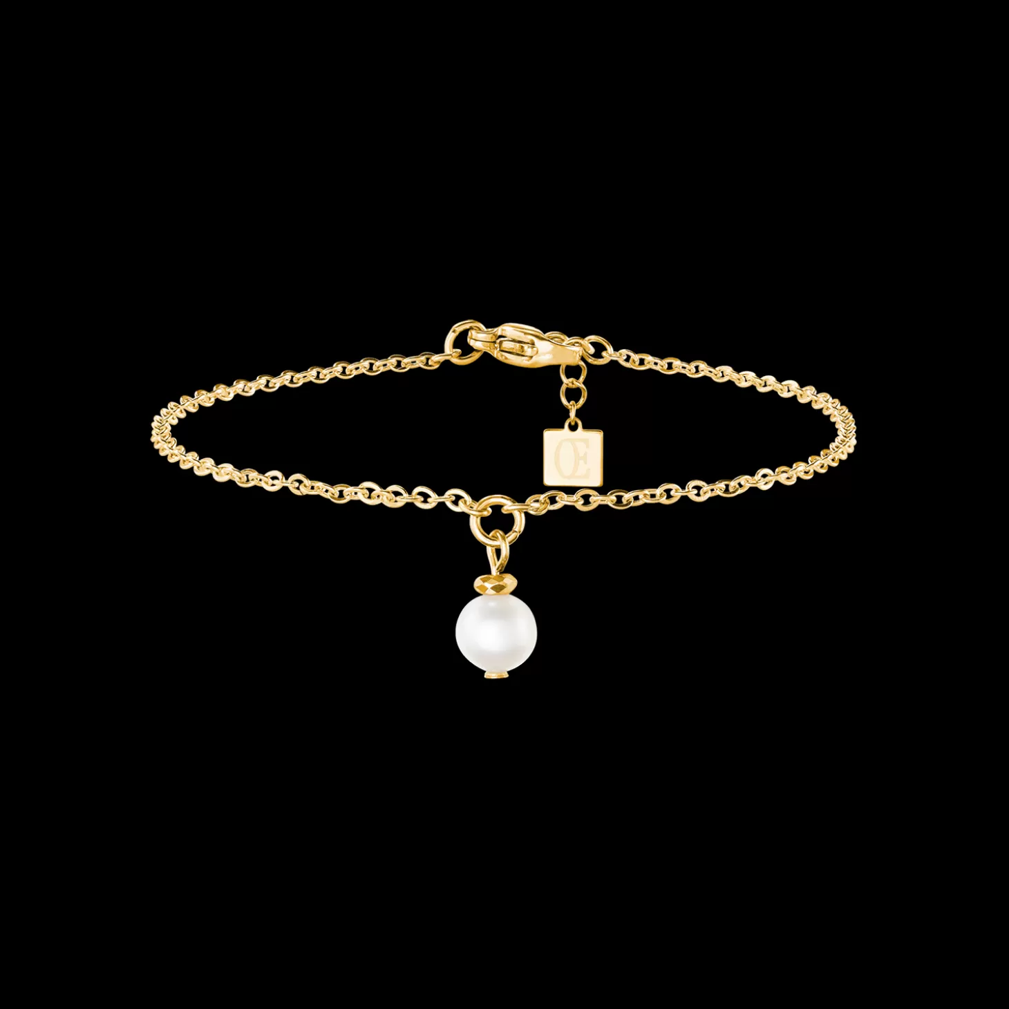 COEUR DE LION Solitaire Freshwater Pearl Bracelet Gold