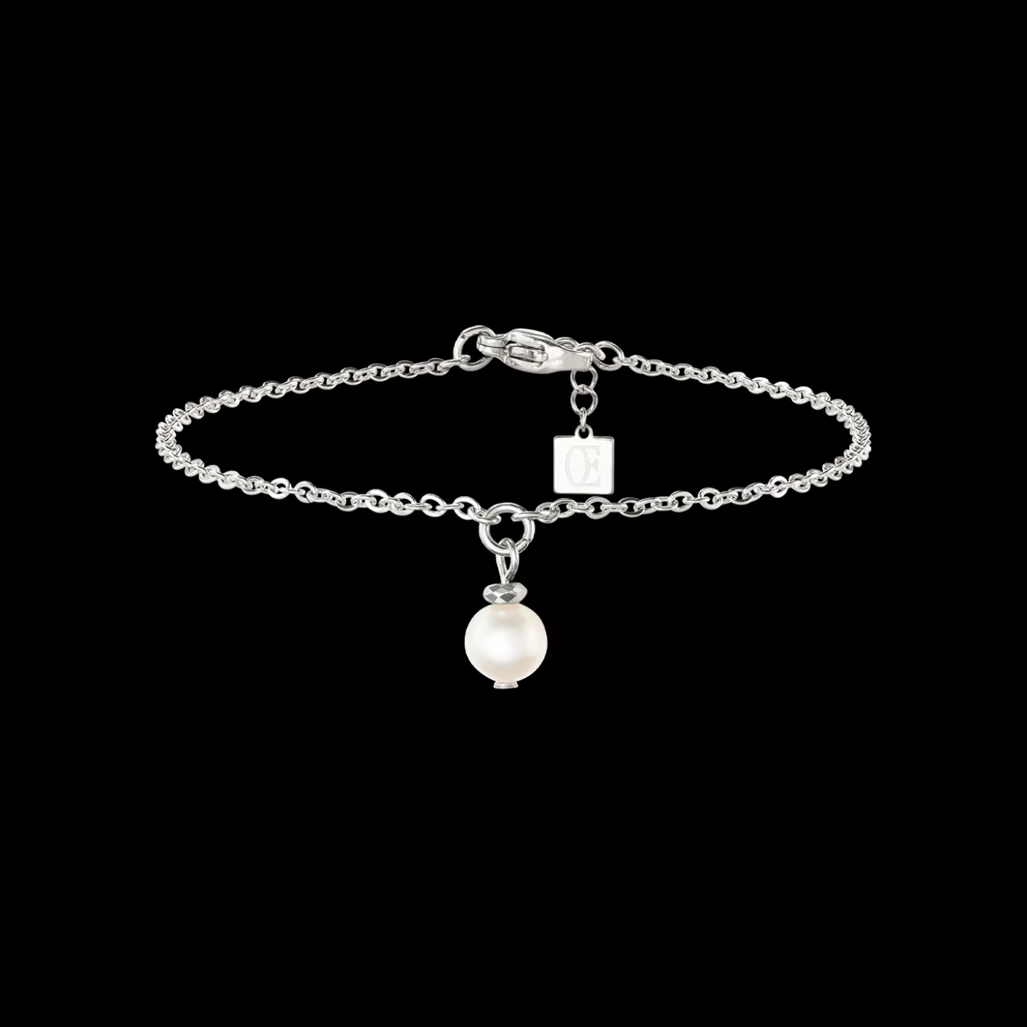 COEUR DE LION Solitaire Freshwater Pearl Bracelet Silver