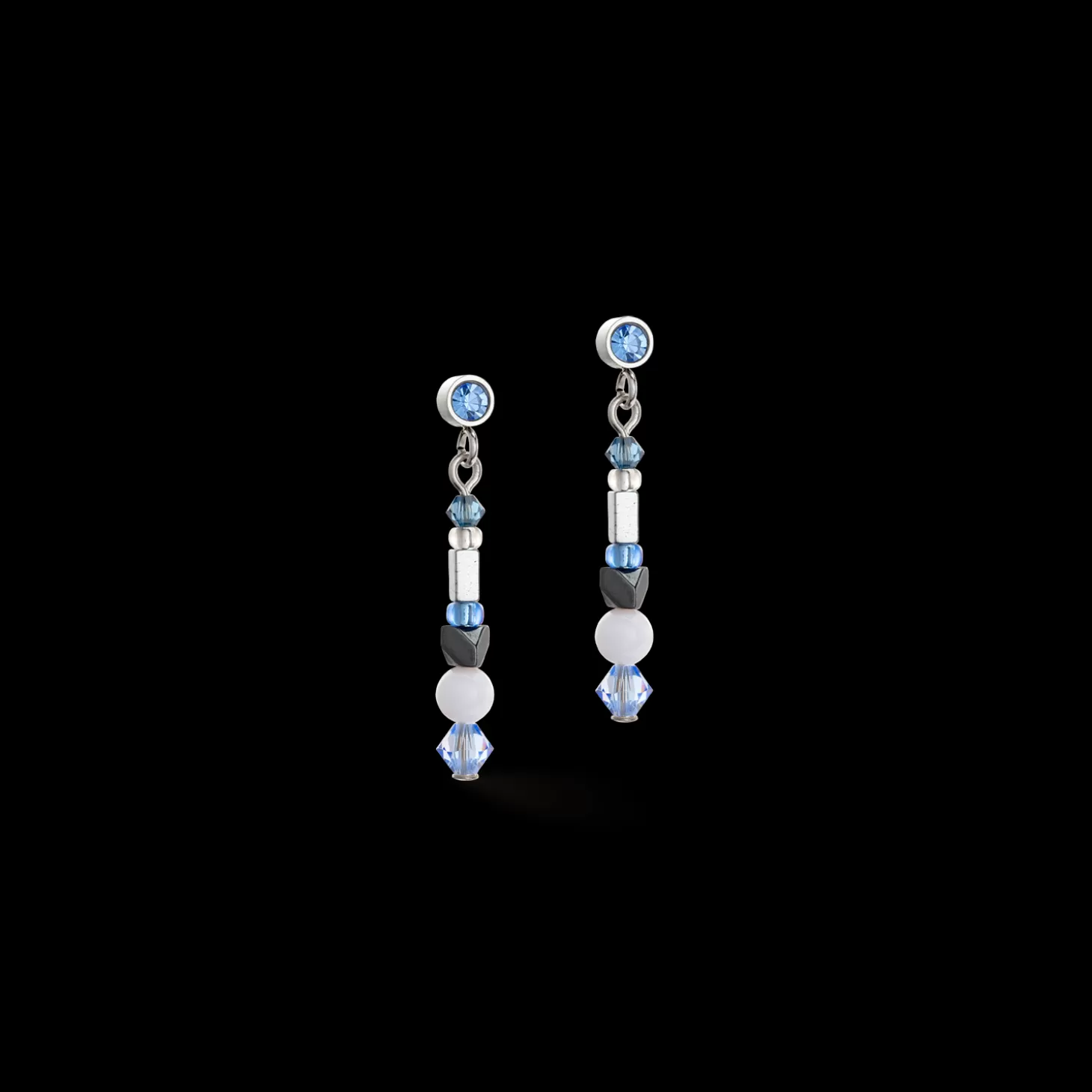 COEUR DE LION Sparkling Dot Gemstone Earrings Blue