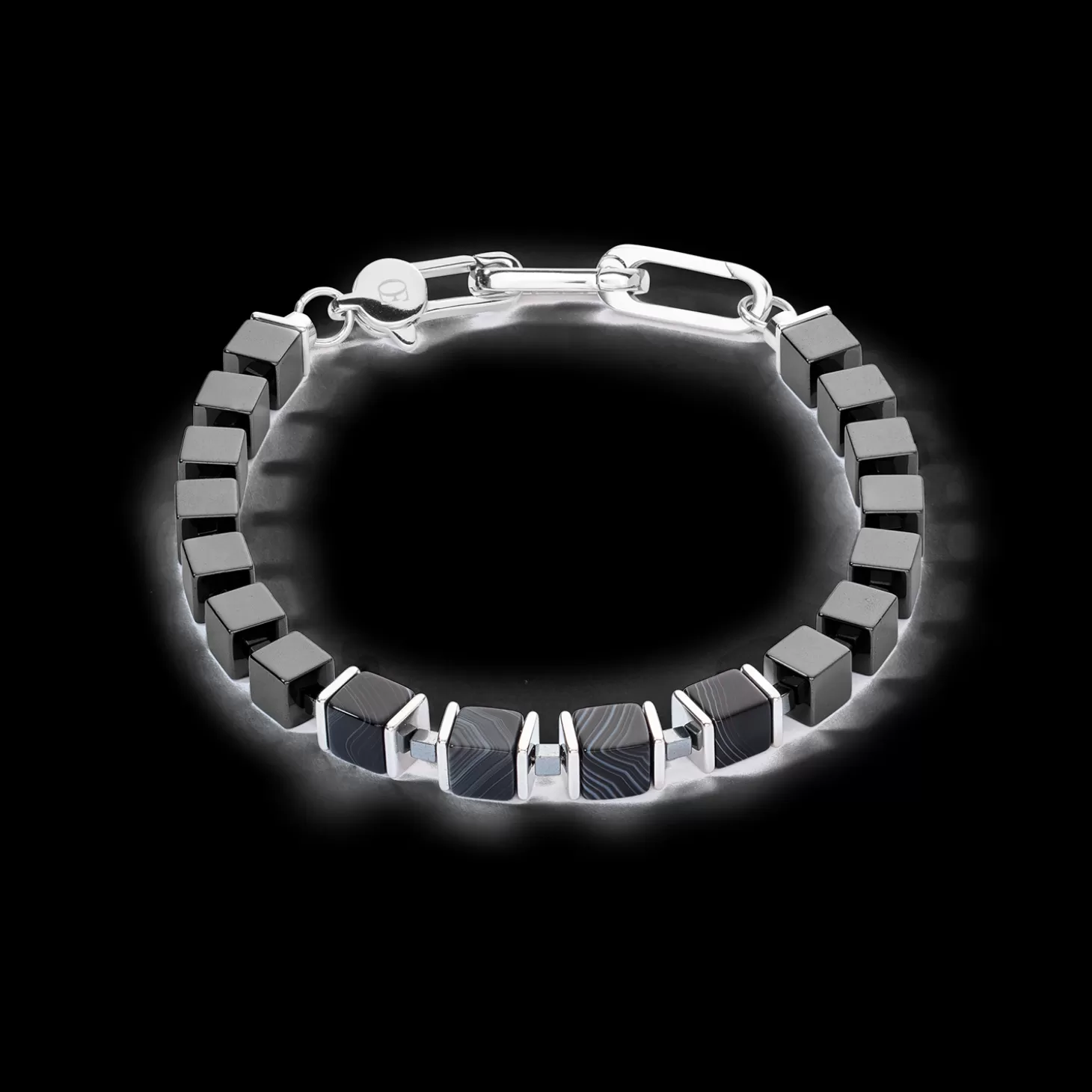 COEUR DE LION Unisex Bracelet Precious Cubes Black