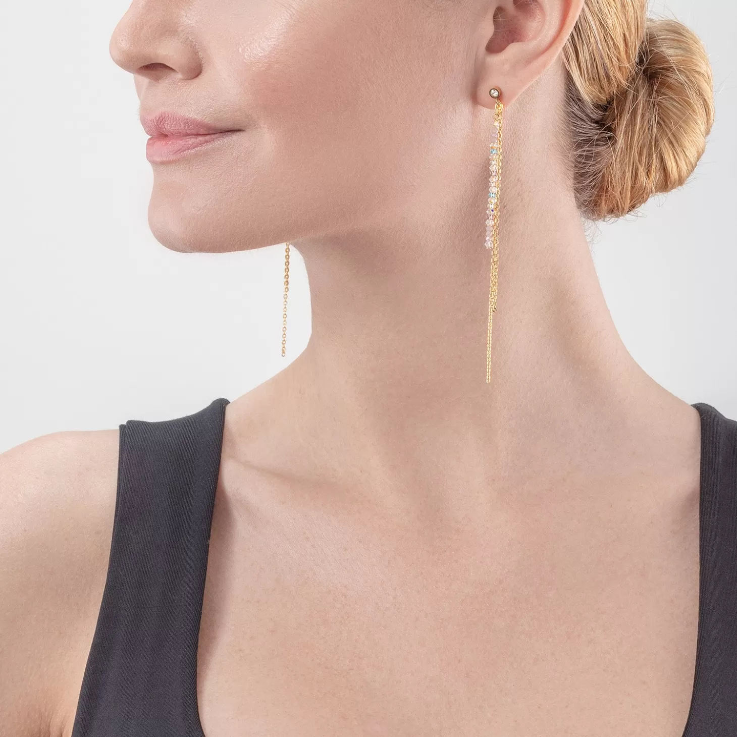 COEUR DE LION Waterfall Delicate Earrings Gold Multicolor Pastell Romantic